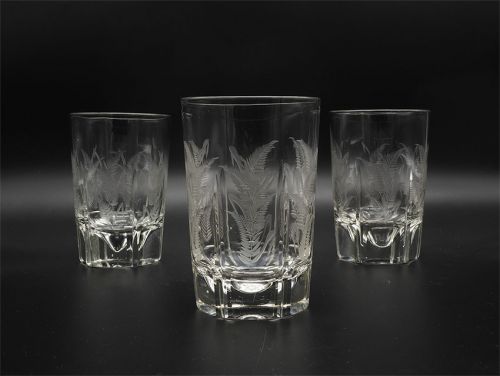 Good Set of 3 Victorian Whisky Tumblers