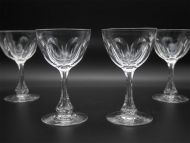 Set of 4 Edwardian Cut Glass Port Glasses