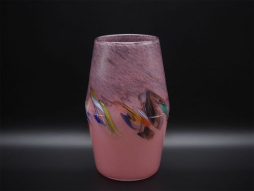 Scottish Art Glass Strathearn Vase in Pink