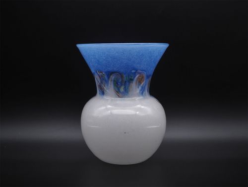 Scottish Art Glass Strathearn Blue Vase