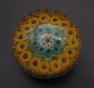 Beautiful Pale Colours Scottish Vasart Paperweight