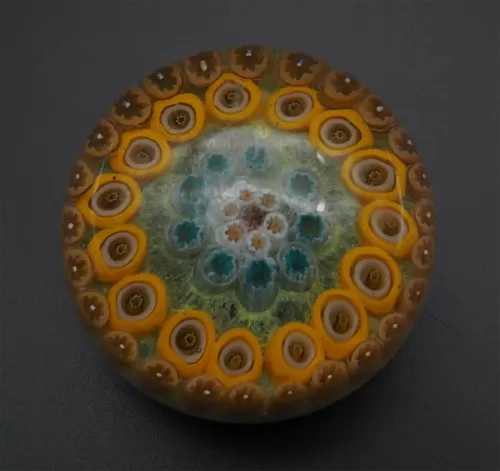 Beautiful Pale Colours Scottish Vasart Paperweight