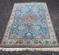Unusual Colours Mainly Blue Persian Rug