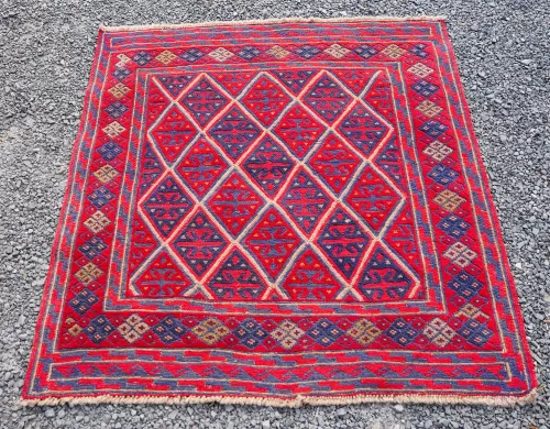 Vintage Afghan Mashwani Tribal Wool Rug