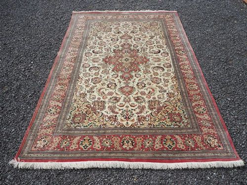 Fine Large Size Turkish Pure Silk Rug