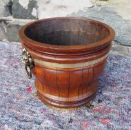 19th Century Walnut & Brass Planter