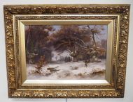Scottish Oil on Canvas Snow Scene