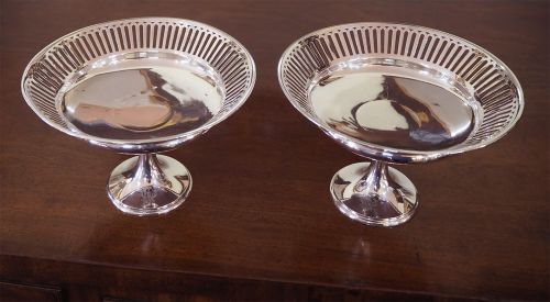 Rare Pair of Edwardian Silver Tazzas by Aspreys of London