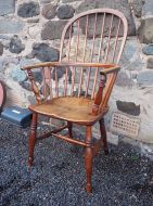 Georgian Ash Spindle Back Windsor Chair