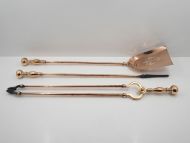 Unusual Set of Georgian Copper Fire Irons