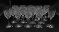 Superb Set of 18 Crystal Spirit Glasses