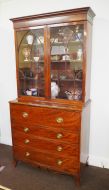 Neat Georgian Mahogany Secretaire Bookcase