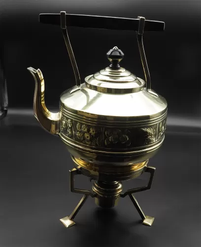 Dresser Style Brass Spirit Kettle. Complete.