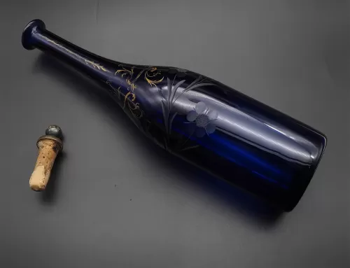Georgian Blue Glass Bottle Decanter