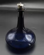 Georgian Bristol Blue Ships Decanter