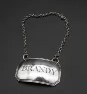 Good Georgian Silver Brandy Decanter Label