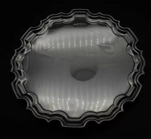 Heavy Sterling Silver Card Tray. Sheffield 1994