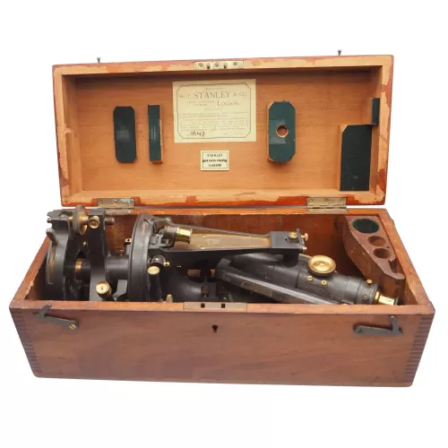 Superb Stanley London Boxed Theodolite 