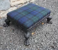Anglo Indian Carved Rosewood Footstool