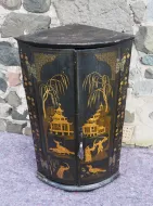 Queen Anne Lacquered Corner Cabinet. C. 1720