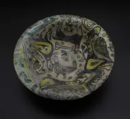 NISHAPUR  BUFFWARE POTTERY BOWL 10TH. CENTURY
