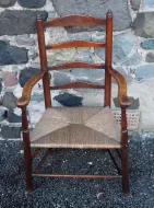 Pleasing Georgian Ladder Back Arm Chair