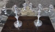 Pair Victorian Silver Plated Candelabra