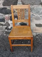 19th Century Scottish Elm Kitchen Chair