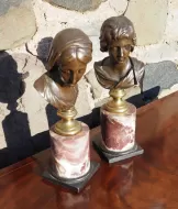 Good Pair of Victorian Bronze Figures