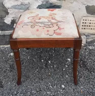 Georgian Mahogany Turned Leg Stool