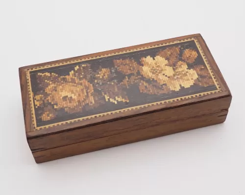 Small Size Tunbridge Ware Rosewood Box