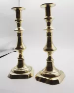 Good Clean Pair of Victorian Brass Candlesticks