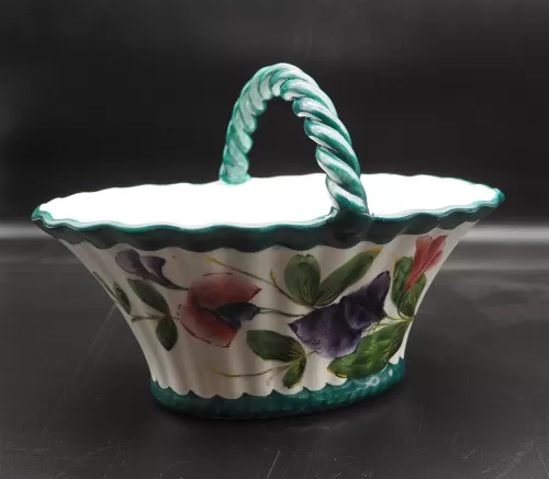 Fine Scottish Wemyss Ware Small Basket