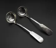 Good Pair Dundee Silver Sauce Ladles