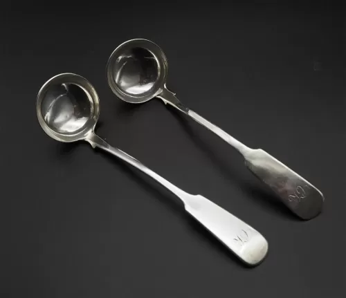 Good Pair Dundee Silver Sauce Ladles