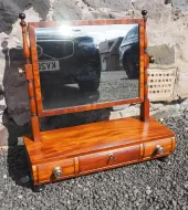 Scottish Mahogany Barrel Fronted Mirror