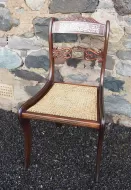 Good Regency Brass Inlaid Rosewood Chair