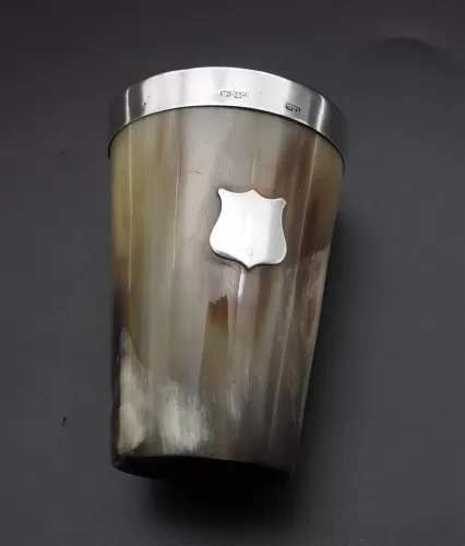 Good Scottish Horn & Silver Beaker