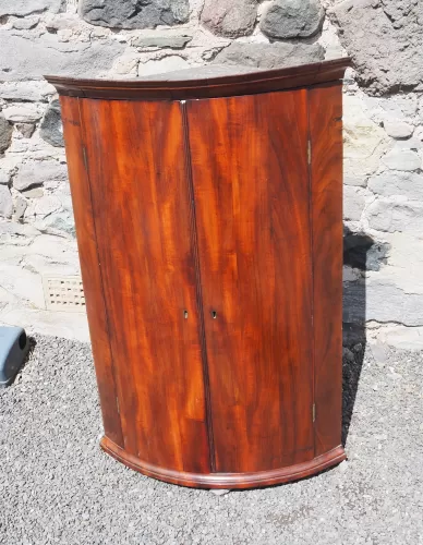 18th Century Bow Front Corner Cabinet