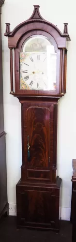 Edinburgh Mahogany Longcase Clock With Horse Dial