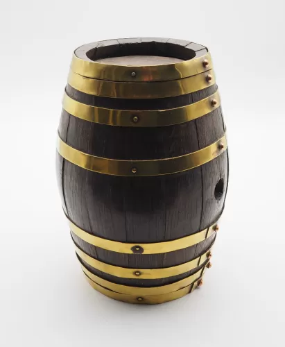 Brass Bound Oak Coopered Barrel