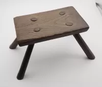 Primitive Early Small Oak Stool