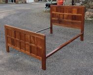 Superb Early Post War Mouseman Oak Double Bed