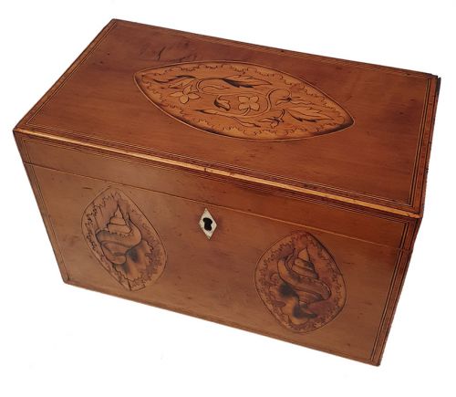 Fine George 3rd Satinwood Tea Caddy