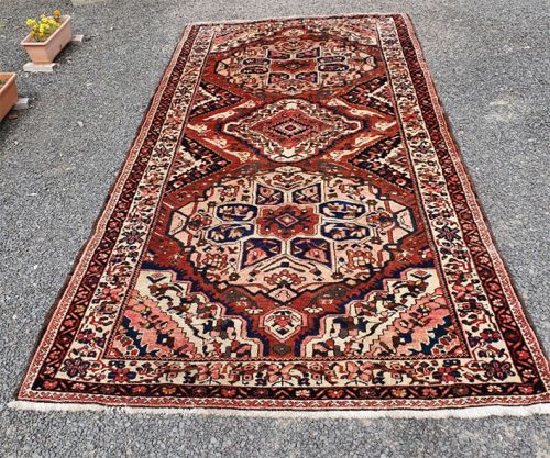 Vintage Hamadan Hand Knotted Wool Carpet