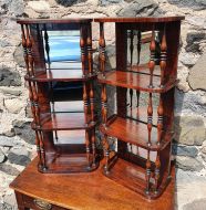 Pair Regency Rosewood Hanging Shelves