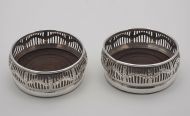 Small Pair of Silver Plated Coasters