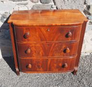Regency Barrel Fronted Mahogany Chest