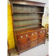 Good Georgian Oak Dresser and Rack