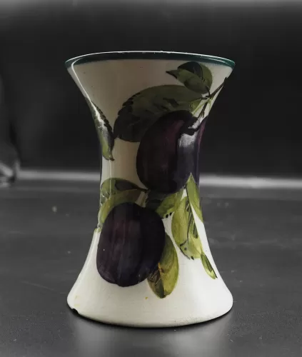 Scottish Wemyss Ware Beaker Vase in Plums